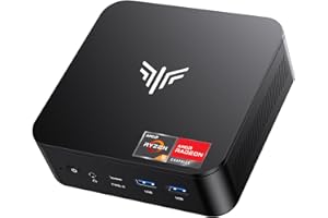 NiPoGi Essenx E3 Mini PC АMD Ryzen 5 3500U (migliore di N.150/Max 3,7 GHz/28 W) W11-Pro 16 GB RAM 512 GB ROM, Mini Computer con Dual LAN/Triplo Display 4K /WiFi/Bluetooth/USB 3.2 per Ufficio,Casa