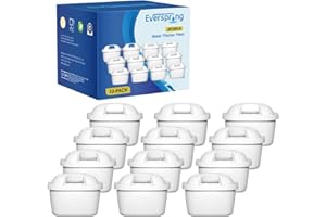 EVERSPRING Wkład filtra do czajnika, Kompatybilny z Brita Maxtra+, Maxtra Plus, Mavea, Anna Duomax, 12 Sztuki