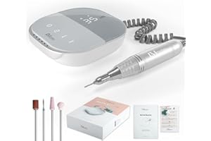 JCMaster Fresa per unghie 35000 rpm Display LCD Efile fresa digitale potente per unghie acriliche gel Zero rumore Nessuna vibrazione Macchina professionale per pedicure manicure per la cura nail art