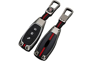 Happyit Zinklegering + Silikon Bilnyckelfodral för Ford Fiesta Focus Mondeo Kuga Escape Falcon Galaxy Fusion Mustang Explorer