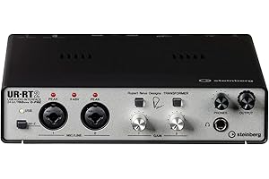 Steinberg UR-RT2 EU Interfaz de audio móvil con sonido profesional (con transformador RND, resolución de audio de 24 bits/192 kHz, preamplificador de micrófono, incl. Cubase AI, Cubasis LE y dspMixFx)