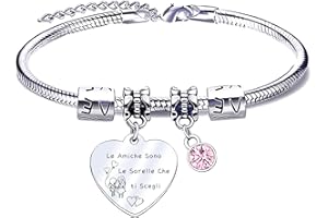 QTQTLP Regalo Amicizia Bracciale,Donna Bracciale Ispiratore Donna Ragazza per La Migliore Amica Regalo di Laurea, Regalo di Compleanno,Regalo di Natale
