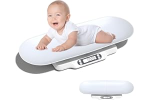Nuscen Digital Baby & Pet Scale, 30kg Capacity with Detachable Tray - Accurate Weighing for Infants, Toddlers, Cats, Dogs | Unit Conversion in g/kg/st:lb/lb