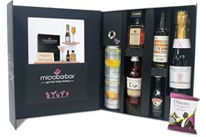 MicroBarBox Happy Birthday Cocktail Gift Set in a Premium Luxury Gift Box | Birthday Gifts for Her | Featuring Baileys, Disaronno, Galanti Extra Dry Prosecco, Edinburgh Raspberry Gin, Cut Spiced Rum