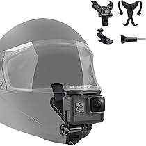 Kit De Montage De Menton Pour Casque De Moto, Pour GoPro Hero 13 12 11 10 9 8 Insta360 X2 X3 X4 DJI Osmo Action 5 4 3 2 AKASO, Caméras D'action