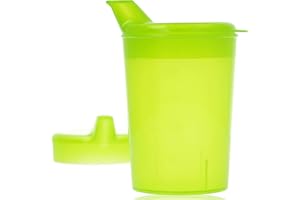 Horn Medical Gobelet à bec avec 2 couvercles (grande et petite ouverture) I Aide à boire I 250 ml I Couleur au choix (jaune)