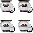 THE WHITE SHOP 4PCS Leveling Retractable Workbench Castors by, Swivel Wheels Designed for Furniture, Workbench, Welding Table, Loading Capacity 200kg Per Castor (Color : 60f, Size : 4pcs)
