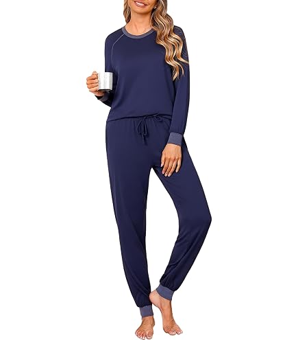 Pyjama Femme à Manches Longues - Imprimé Orange, Boutons, Pantalon Baggy, Doux Et Confortable Pour La Maison