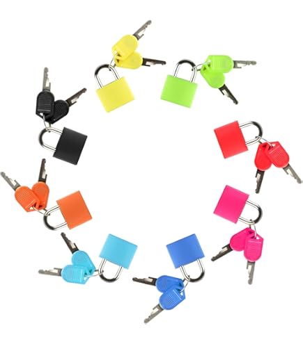 16 Mini Lucchetti Colorati Con Chiavi - Per Valigie, Zaini E Armadietti - Foto 6