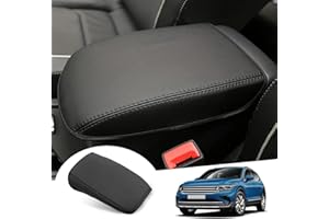 GAFAT Compatible con Reposabrazos Funda para Tiguan 2/Seat Tarraco 2019-2022 2023/Taos 2021 2023, Tiguαn 2 2016-2023 Consola Central Apoyabrazos Protección Cuero Acolchado (Negro)