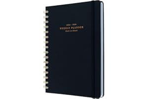 Kokonote: Agenda Settimanale 2024-2025 Back to Black, Agenda Scolastica A5 12 mesi, 14,8x21 cm, Weekly Planner 2024 2025, Agenda Universitaria 2024 2025, Diario scuola superiori o medie