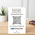 tinydabba UPI Payment Standee | Custom Acrylic Stand with QR Code, Logo & Business Name | Compatible with All Major UPI App | Design 1