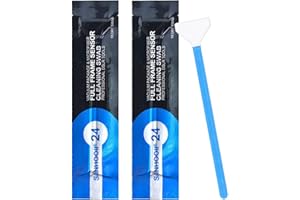 SANHOOII Paquete de 20 unidades de kit de limpieza para cámara digital DSLR o SLR, hisopo de limpieza de sensor de marco completo (no incluye líquido de limpieza)