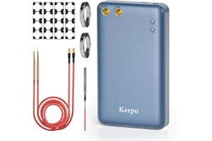 Akku Punktschweißgerät, Kerpu 5000mAh Batterie Punktschweißgerät,11-Gänge,mit Auto&Manuell Modus,4M Nickelblatt,4 Batteriehalterungen