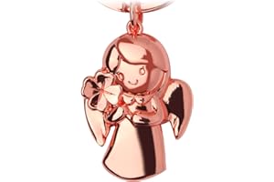 LEGEZON Porte-CléS Ange Gardien, Pendentif Ange TrèFle à Quatre Feuilles En MéTal, Votre Partenaire De Voiture, Pendentif Porte-Bonheur, Cadeau Permis De Conduire Voiture, Alliage De Zinc, Chromé Brillant