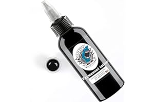 DLD Inchiostro Del Tatuaggio Nero 120ml Professionale,Tatuaggi Tribali Black Liner,Microblading Colore Pigmenti,Tattoo Trucco Nero Pigmento(4 OZ)