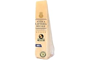 Parmigiano Reggiano Dop 14 mesi da Allevamento e Agricoltura Sostenibili - Premiata Produzione Artigianale dal 1949 - Formaggio Naturalmente Privo di Lattosio ANTICA LATTERIA DUCALE (500g - 1pz)