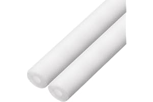 sourcing map Mousse Tube 3.28 Pied Longueur 0.39pouce ID 1.18pouce OD Supérficiel Polyethylene Piscine Nouilles Tuyau Couvercle pour Protection Tuyaux et Chaleur Préservation Blanc 2pcs