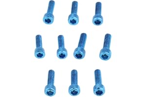 HOMYL 10 Pcs M6 Viti Esagono Incassato Alluminio Accessorio Ricambio Motocicletta - Blu