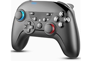 Cehensy Bezprzewodowy kontroler Switch, Switch Pro do Nintendo Switch/Switch Lite/Switch OLED/PC, kontroler gier PC z Wake-Up, oś żyroskopowa, regulowana turbo, podwójne wibracje, Scr
