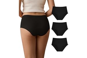 SHARICCA Perioden Unterwäsche Starke Blutung Hohe Taille Periodenunterschwäsche Seamless Slips Damen Lecksicher Menstruationsunterwäsche 40ML