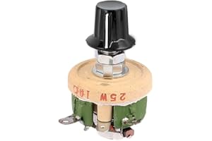 ARTIST UNKNOWN A16031800ux2026 Potenziometro in ceramica bobinato, resistenza del reostato regolabile, 25 W, 10 Ohm con pulsante