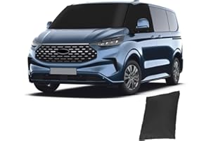 LUOLETY Couverture de Pare-Brise Avant pour Ford Transit Custom 2012-2024, 600D occultante et imperméable pour fenêtre Avant, Protection Contre la Neige