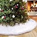 Produktbild AMADE Weihnachtsbaum Röcke Plüsch Weihnachtsschmuck Kunstfell Weiß Plüsch XmasTree Rock für Weihnachtsdekoration Neujahr Party Urlaub Dekorationen(90cm Dia)