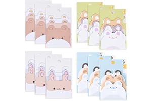 Dalababa 12 Packs Cute Sticky Notes, 540 Sheets Cartoon Animal Memo Self-Stick Notes for Office School Supplies Student Kids Gifts