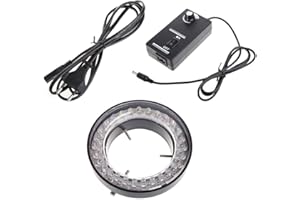BIlinli Lampada con Illuminazione ad Anello Regolabile a 56 LED per microscopio Stereo Zoom