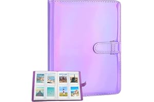 Fotoalbum with 256 Taschen, EAAERR Fotoalbum passend für 3.93 Inch Film(5.8cm*8.8cm) Fujifilm Instax Mini 9/Mini 8 / Mini 25 / Mini 11 / Mini Link Drucker, Polaroid Snap PIC-300 (leuchtend Violett)