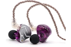 Linsoul KZ ZSN Pro Dual Driver 1BA+1DD hybrid metall hifi in-ear monitor | med Zin Alloy-panel, balanserad pop-inställning, avtagbar infälld 2-stiftskabel för gamers och ljudavälskare, med mikrofon