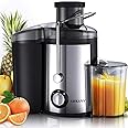 SOKANY Juicer with 800W Motor, 2-Speed Setting, Big Wide Mouth Centrifugal Juicer for Vegetable and Fruit, Easy to Clean, Red (Silver,4000)