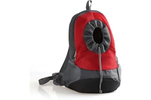 Kismaple Borsa per Cani Zaino Animali Domestici, Traspirante Regolabile Confortevole, per Outdoor Viaggio trasportare, Rosso, Grande