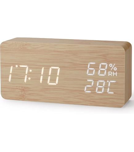 Horloge Bureau LED Lancoon - Calendrier, Température, Réveil Et Porte-stylo