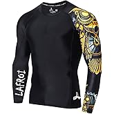 LAFROI - CLYYB Men's UPF 50+ Long Sleeve Compression Rash Guard Rash Guard | con protecci&oacute;n solar, Protectora, Compresi&oacute;n, Aj