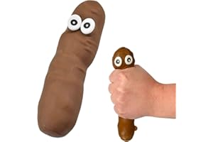D.A.Y. REPUBLIC Stretchy Brown Poo Sensory Toy Like The Stretchy Banana But Poop Turd, Funny Novelty Prank, Magical and Squishy Stress Relief Fidget Fiddle Toy, Great for Children with Autism Special Needs ASD ADHD