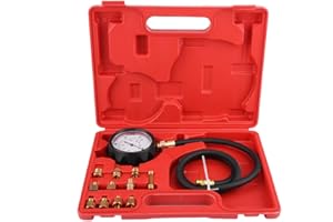 HLYJOON Tester di pressione del cambio, TU-11A Trasmissione del cambio automatico Olio motore Tester di pressione Feul Kit manometro Pressione pompa di iniezione carburante automatica 500Psi