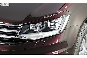 RDX Racedesign Scheinwerferblenden kompatibel mit Volkswagen Caddy IV 2015-2020 (ABS)