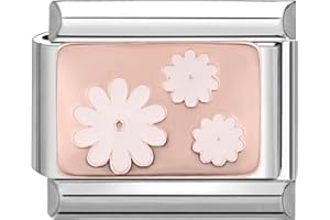 Hoomall Italian Charms Bracelet Armband Charms Silber Edelstahl Italian Charms 10x9mm DIY Modul Armband Abnehmbare Personalisierte Geschenke