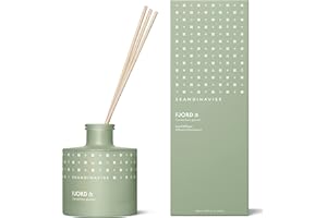 Skandinavisk FJORD Scent Diffuser with 8 Reeds. Fragrance Notes: Apple and Pear Blossom, Orchard Fruits and Redcurrants. 200 ml