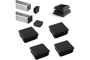 YouU 100x100mm Square Tubing Black Plastic Plug End Cap Fence Post Pipe Cover Tube Chair Glide Insert Finishing Plug Heavy Duty Post End Cap 4 pcs