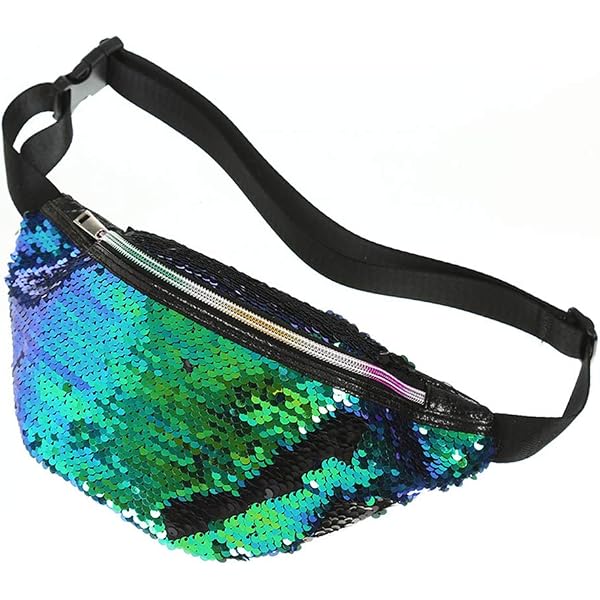 Kacctyen Glitzernder Kordelzug-Rucksack – Meerjungfrau-Pailletten, Wendbar, 45 X 35 Cm, Mit Verstellbarem Kordelzug, Für Strand, Sport Oder Partys