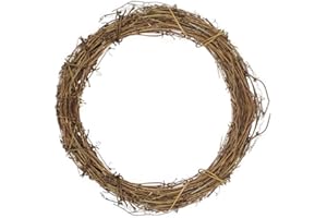 dragonaur-home decor 1 pieza única DIY manualidades de ratán corona base redonda/forma de corazón ramita de madera decorativa para decoración de fiesta de boda de 25 cm redondo