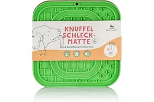 Knuffelwuff Mata do lizania, dwupak, z przyssawką, antypoślizgowa, z silikonu, nie zawiera BPA, 2 sztuki, łatwa do czyszczenia i nadaje się do mycia w zmywarce, powolny podajnik na przekąski dla psów