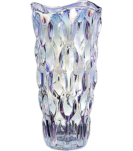 Vase En Verre Rose Forme Tulipe - 23,6 Cm De Haut, Fait Main - Déco Vintage Pour Centre De Table, Cadeau