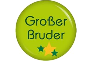 Kiwikatze Button großer Bruder 37 mm Ansteckbutton Geschenkanhänger zu Weihnachten, Geburtstag, Taufe oder einfach so. Auch als Platzkarte oder Namenskarte