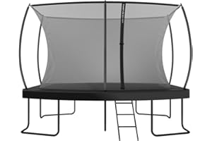 ‎ZERO GRAVITY Zero Gravity Ovale Trampoline, 305x213/366x244/457x305 cm, TÜV GS geprüft, Smartes Klappnetz für schnellen Auf- und Abbau, Trampolin Outdoor Komplett-Set inkl. Leiter, Aufbauvideo, Ultima 5