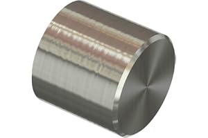 Flairdeco Endstücke für 12 mm Ø Gardinenstange, Kappe, Edelstahl, 2 Stück