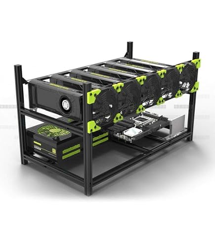 Stackable Aluminum Mining Case Kingwin 8-GPU Mining Rig Case - Aluminum ...